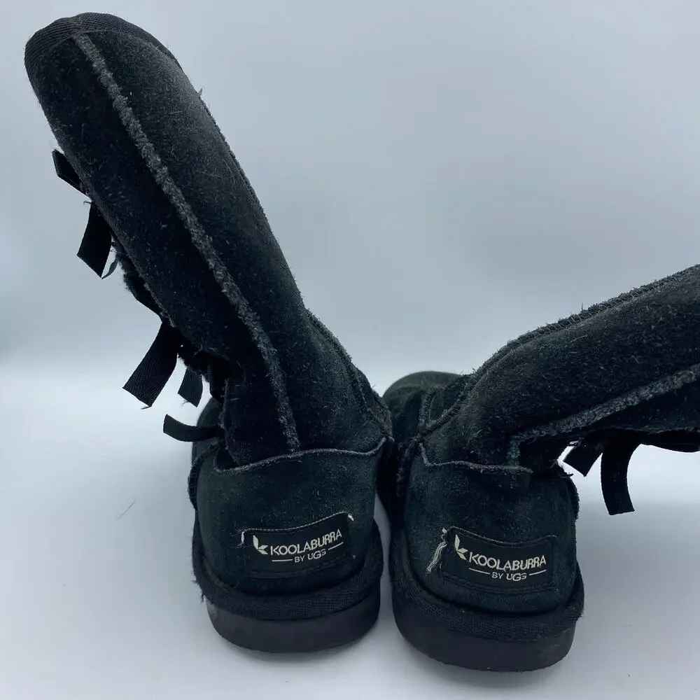 Koolaburra by Ugg Kids Victoria Tall Boot with Bows Black Girls 13
